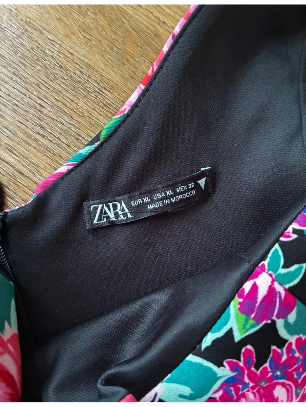 Zara Floral Puff Sleeve Belted Mini Dress - Picture 4 of 5